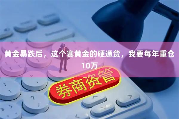 黄金暴跌后，这个赛黄金的硬通货，我要每年重仓10万